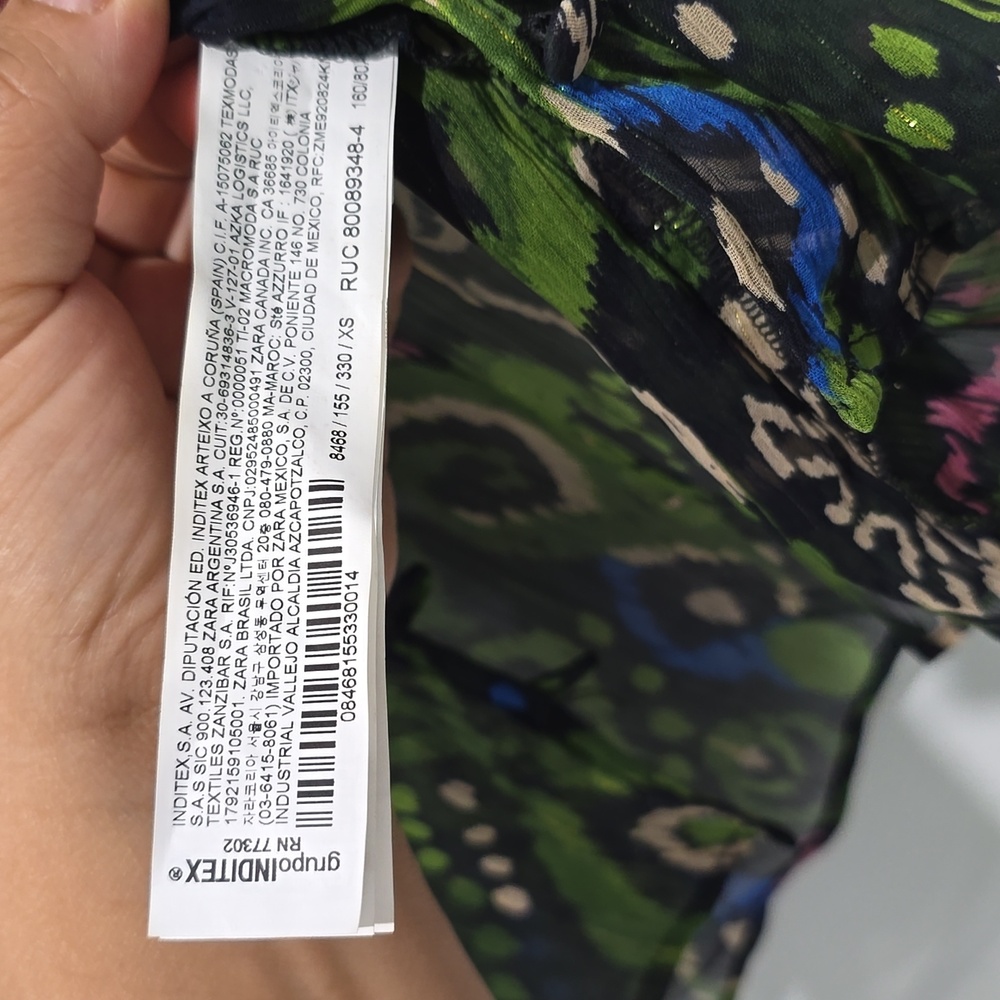 Zara Multicolor Patterned Ruffle Blouse - Picture 4 of 9